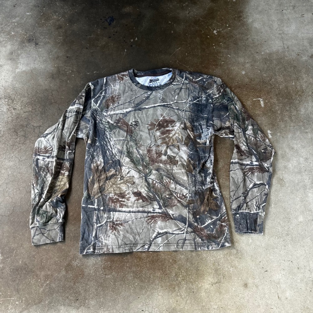 Russell Outdoors T-Shirt Mens Medium Camo Excellent Alabama Power Realtree AP LS